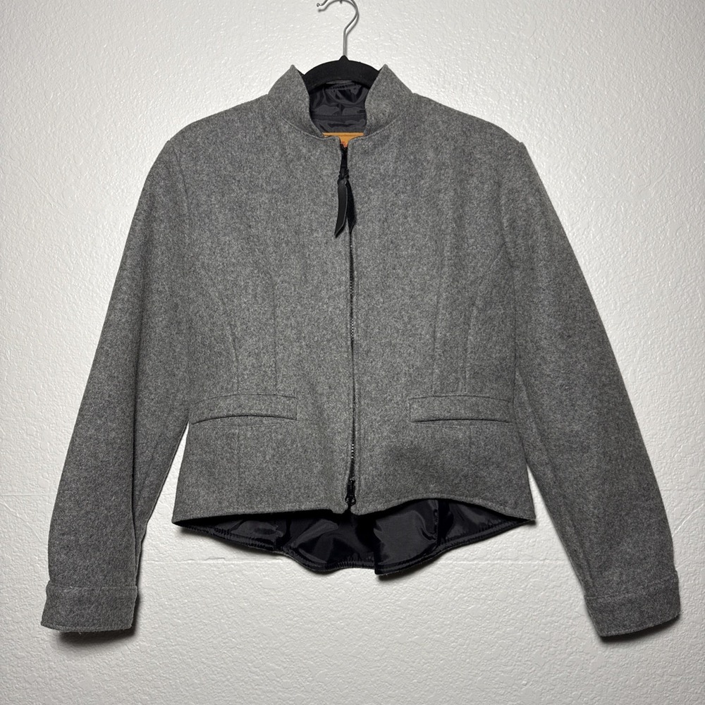 Schaefer Outfitters 910 Cassidy Gray Lined‎ Wool Bomber Rodeo Jacket Small USA